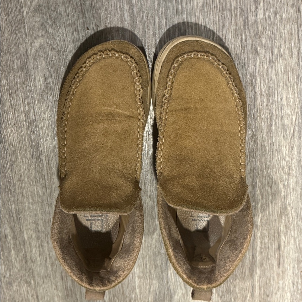 Hey Dude Tan Suede Moccasin Slippers